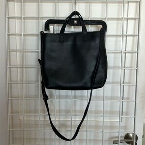 Madewell Black leather crossbody/tote